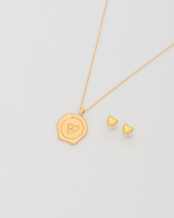 Collar Sello AVM + Aretes