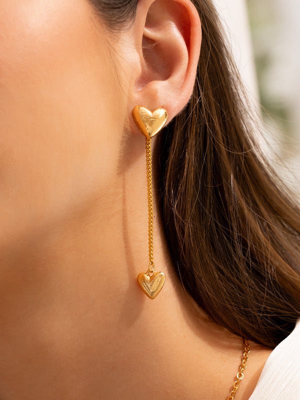 Aretes Cadena Corazón