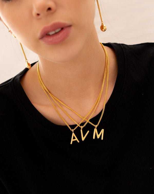 Collar De Letras + Aretes