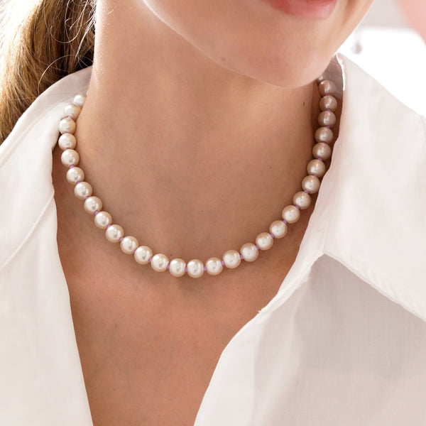 Collar Perlas + Aretes