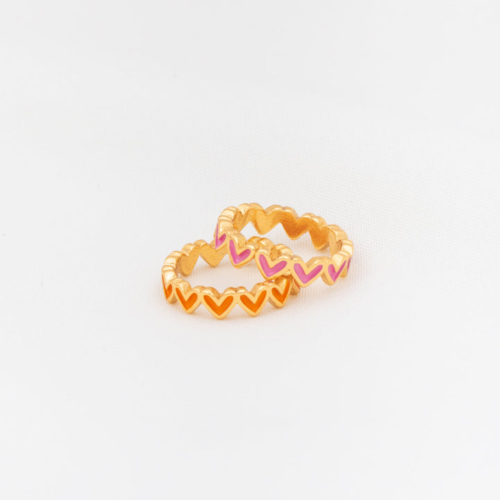 Set Anillo x2 Multicorazones