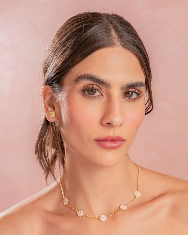 Set Collar Made Of Luck + Aretes Trebol AVEMARÍA X TERS
